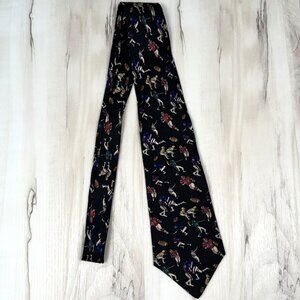 FLYING SCOTSMAN Collection Mens 64"x3.75" Italian Silk Football Print NECK TIE